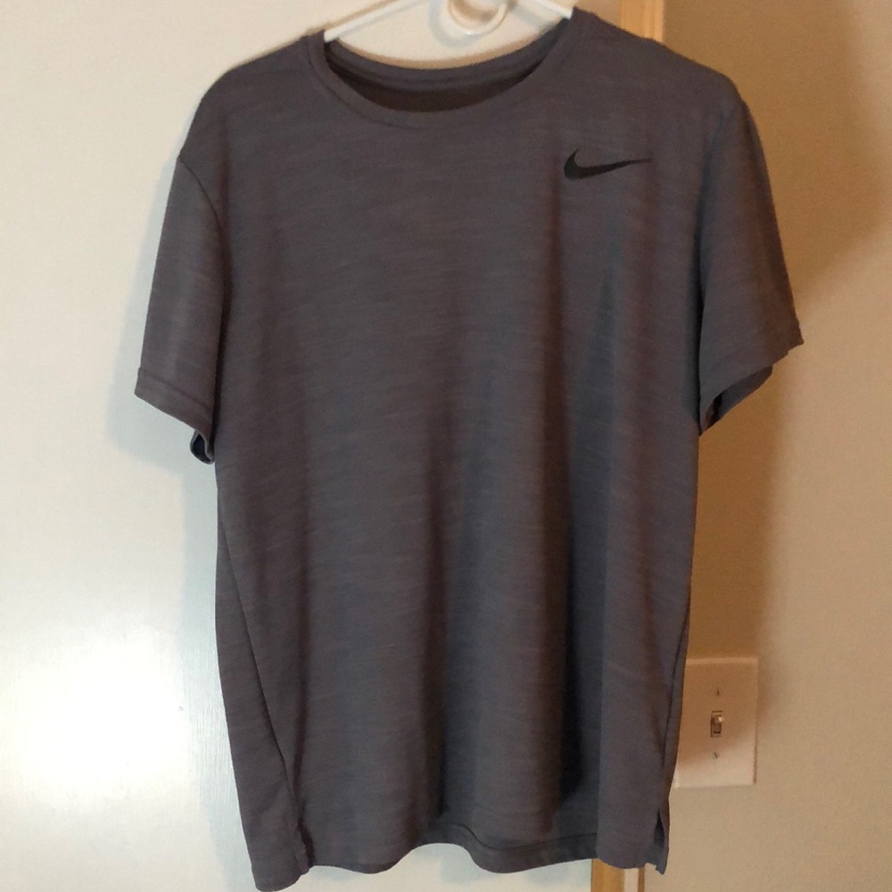 Nike Dri-Fit Shirt, Gray, Large